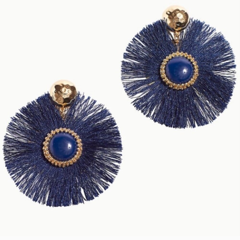 Lilly Pulitzer true navy fantastic earrings